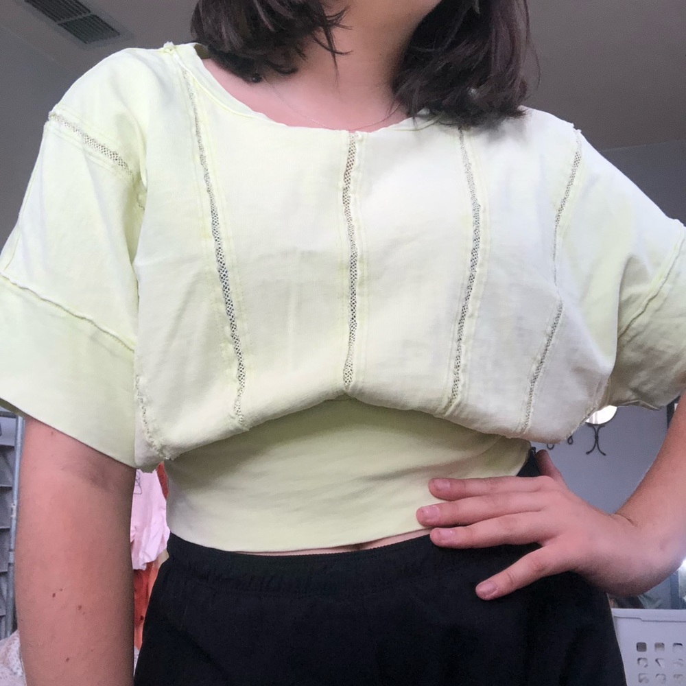 Light neon yellow tshirt blouse